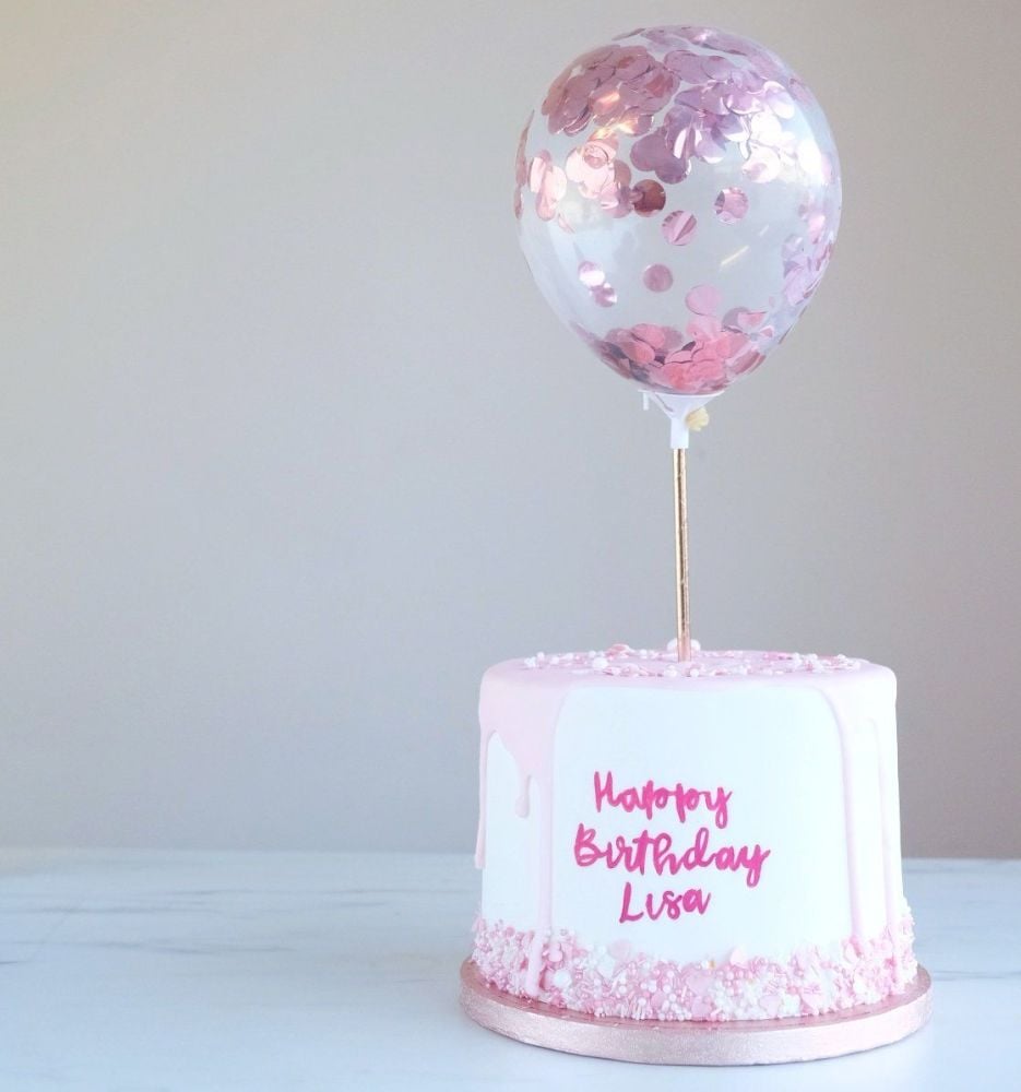 Confetti Cake Balloon Pack of 2 - Rose Gold