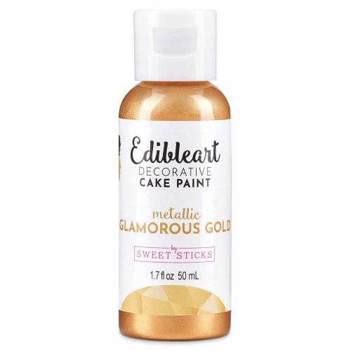 Sweet Sticks Edible Art Paint 50ml - Glamorous Gold