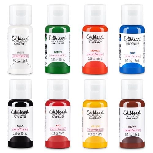 Sweet Sticks Edible Art Paint 15ml - x 8 PRIMARY colours