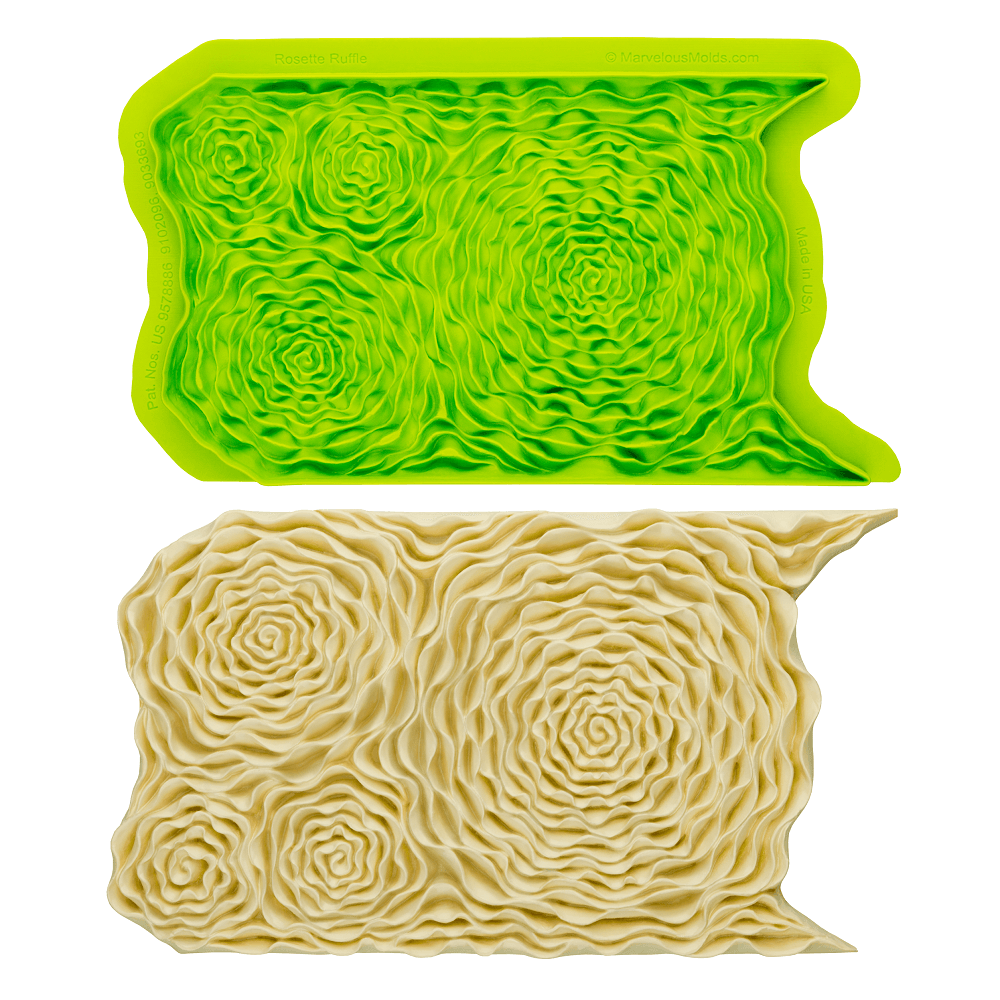 Rosette Ruffle Simpress Mould - Marvelous Molds