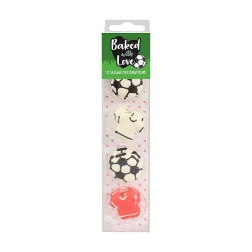 Baked with Love Football Cupcake Decorations Pack of 12