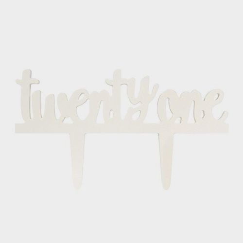 Gumpaste Cake Topper Pic - TWENTY ONE