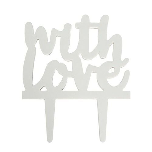 Gumpaste Cake Topper Pic - WITH LOVE