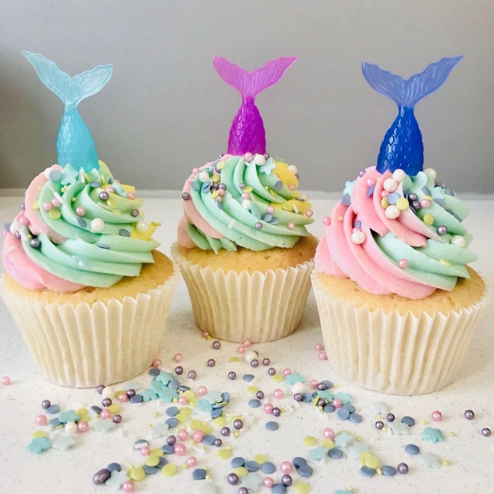 Mermaid Tails Pack of 6 - Cupcake Decorations