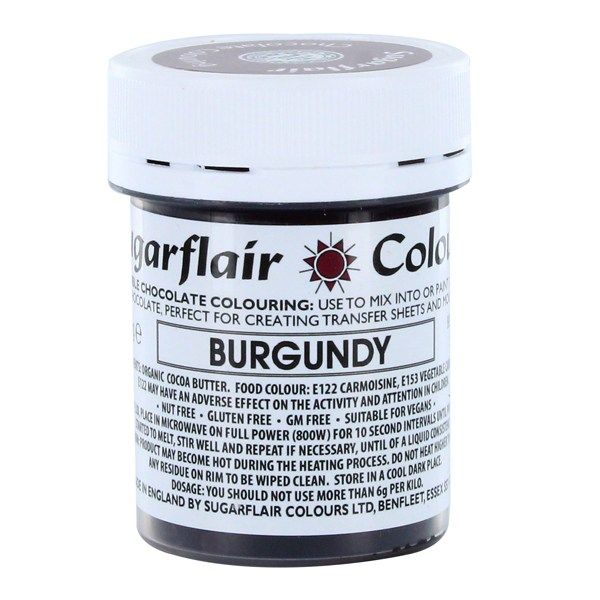 Sugarflair Chocolate Colouring 35g - BURGUNDY