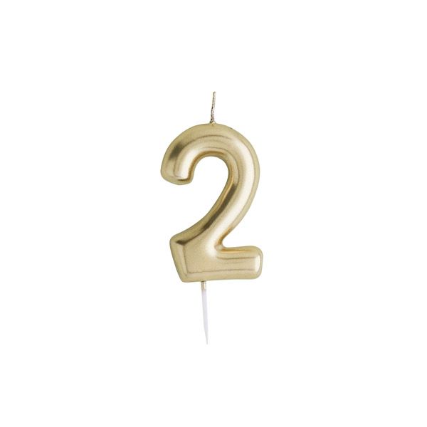 Hootyballoo - Gold Numeral Candles