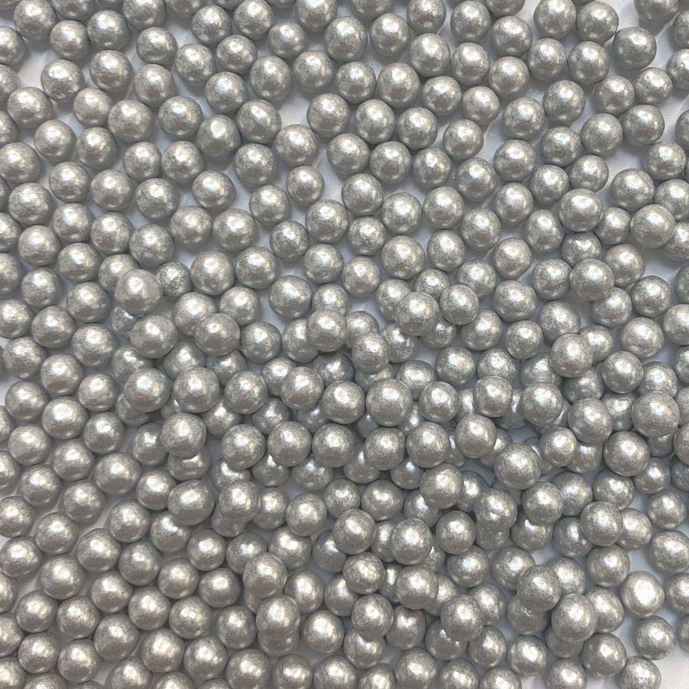 Purple Cupcakes - 4mm Pearls 80g - Shimmer Satin Silver (V)