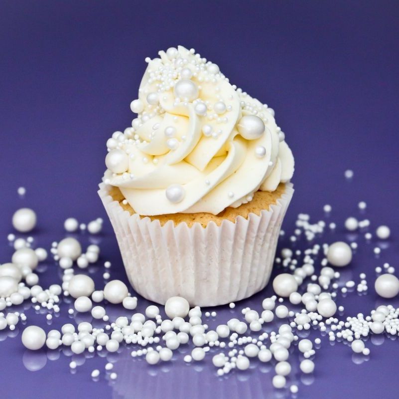 Purple Cupcakes - Pearls Sprinkle Blend 90g - Shimmer Pearl BRIDAL Mix