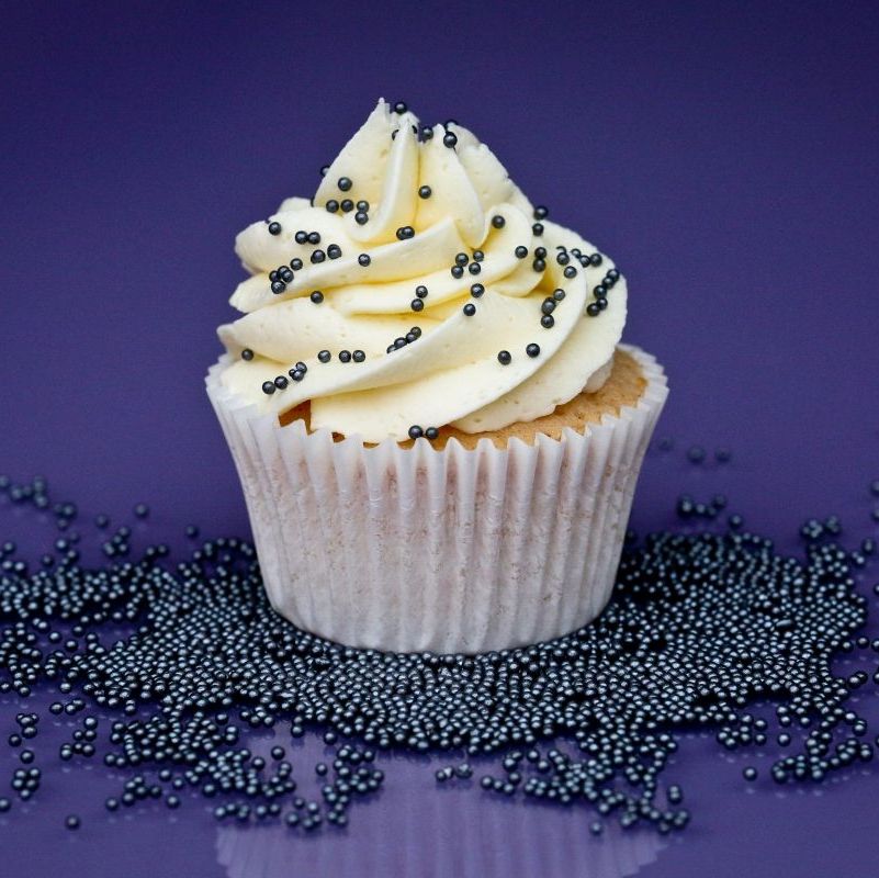 Purple Cupcakes - 2mm Non Pareils 90g - Shimmer Pewter (V)
