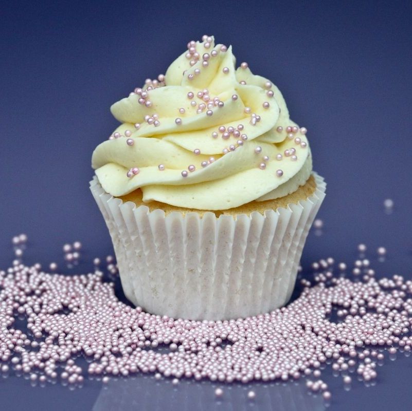 Purple Cupcakes - 2mm Non Pareils 90g - Shimmer Fairy Pink (V)