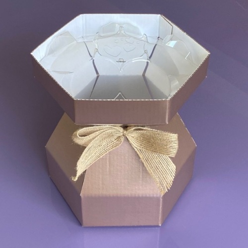 Cupcake Bouquet Box for 7 Cupcakes with unique invisiTray, Ribbons Bows
