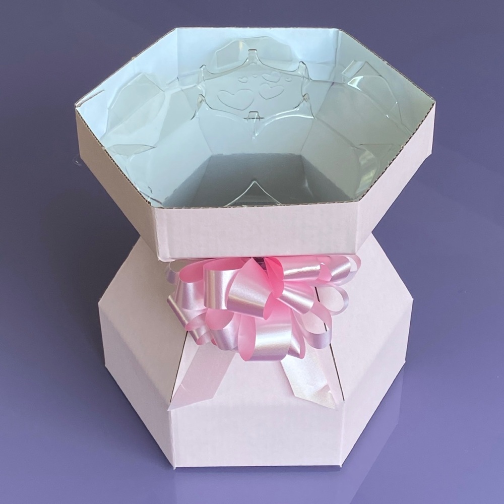  Cupcake Bouquet Box & invisiTray - Marshmallow Pink