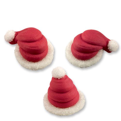Cute Sugar Santa Hats - Pack of 6