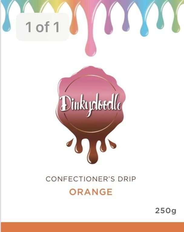 Confectioners Cake Drip 250g by Dinkydoodle - Orange