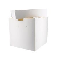  TALL Cake Boxes WHITE - Pack of 4 Single Boxes & Lids