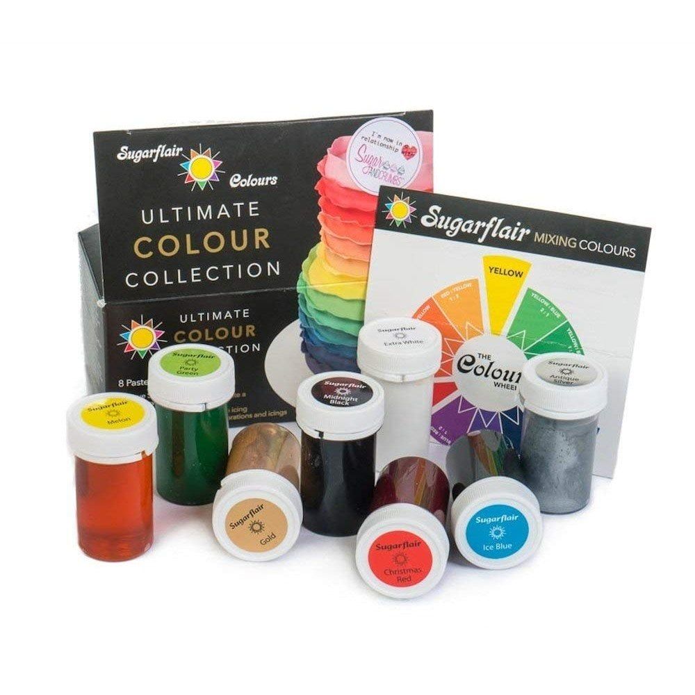 Sugarflair Ultimate Colour Paste Collection - Set of 8 Colours
