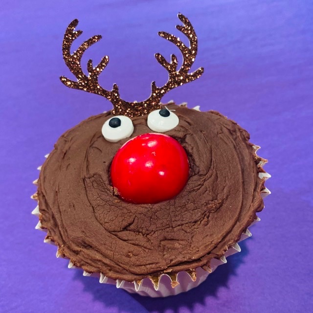 Set of Rudolph Red Noses, Cupcake Antler Picks & Sprinkles