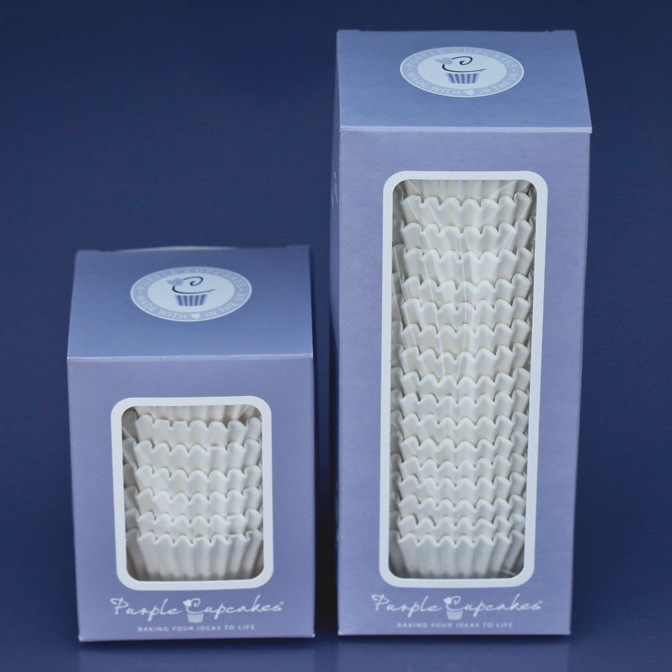 White Cupcake Cases Mini and Standard Sizes Professional Quality