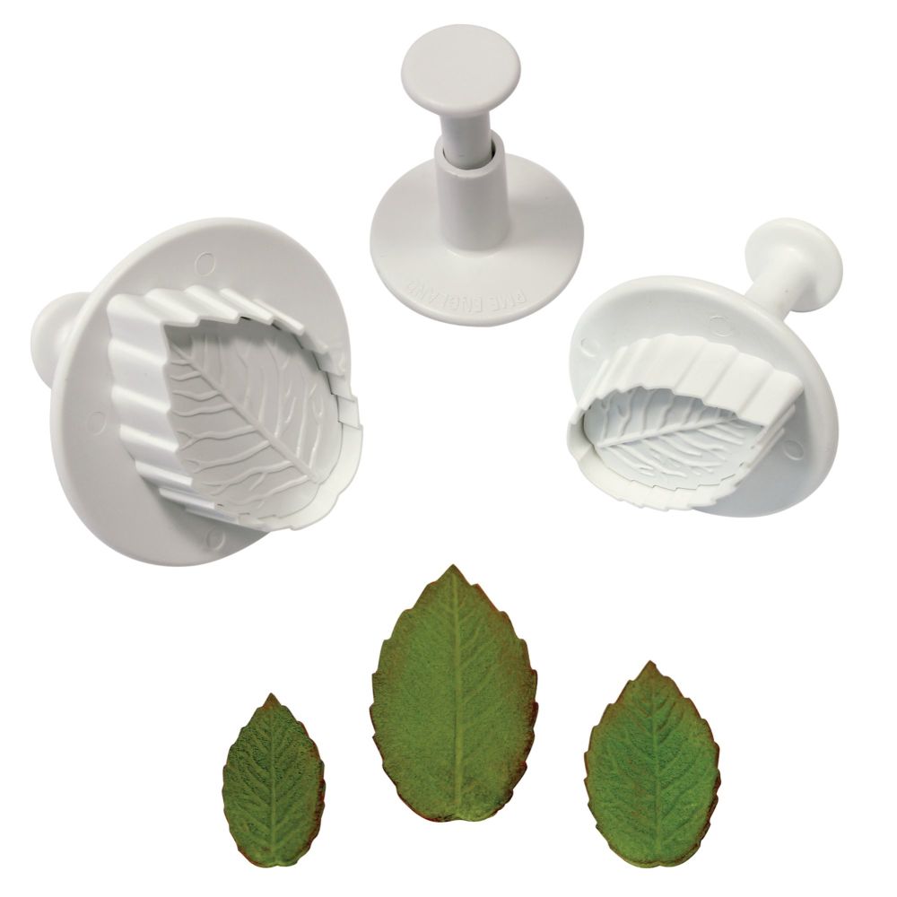 PME Veined Rose Leaf Plunger Cutter - SMALL
