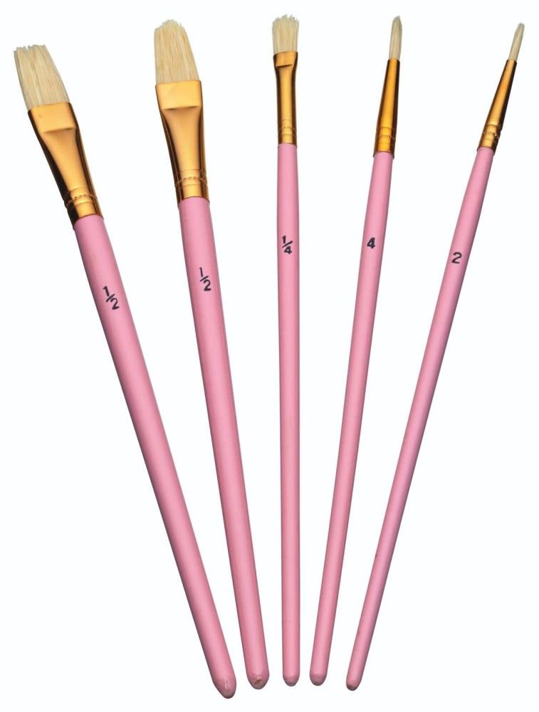 KitchenCraft Sugar Craft Decorating Brushes - Pack of 5 (Sweetly Does It)