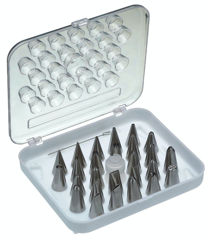 KitchenCraft Sweetly Does It Icing Nozzle Set - Pack of 26 piping tips