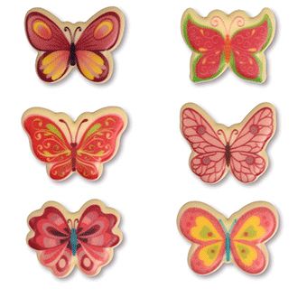 White Chocolate Butterfly Decorations Pack of 12