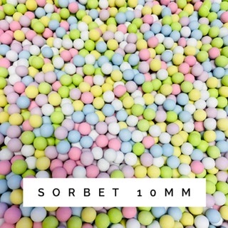 Large Sugar Pearls 10mm - Sorbet 70g