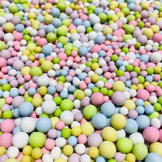 Large Sugar Pearls 6mm & 10mm - Sorbet Bubbles 70g
