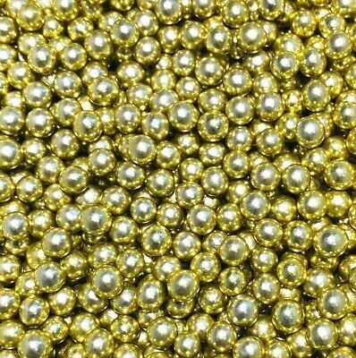 Edible 10mm Chocolate Filled Balls 80g - Metallic Shiny Gold