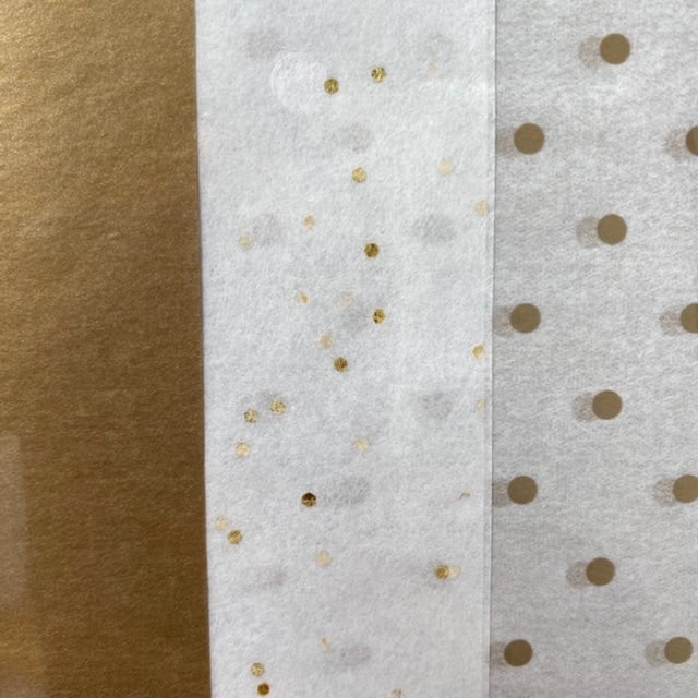 Tissue Paper Pack - Metallic Gold Assortment (6 Sheets)