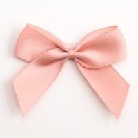 Satin Cakesicle  Bows - 5cm Self Adhesive Pack of 12 - PINK