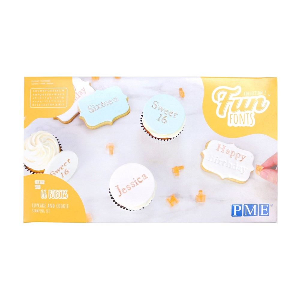 DIY Cake Decorating 83 Piece Alphabet Cake Stamp Set - Upper Lower Case ...