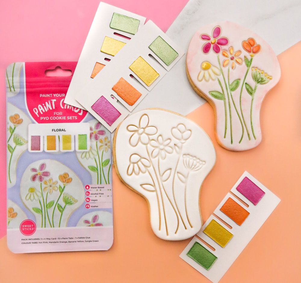 Sweet Sticks Paint Tabs for Paint Your Own - FLORAL