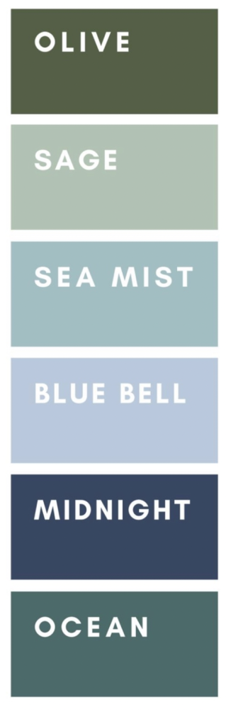 6 Pack  Coastal  Sea Collection - Colour Mill 20ml  - Olive, Sage, Sea Mist, Blue Bell, Midnight & Ocean