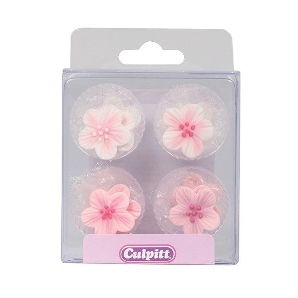 Pink Sugar Flower Decorations (12 pieces) - BB 07/08/2021