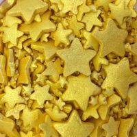 Purple Cupcakes Sprinkles - Mixed Sized Stars 60g - GOLD RUSH