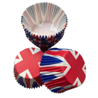  Cupcake Cases - Jubilee Union Jack Flag (Solid Print)