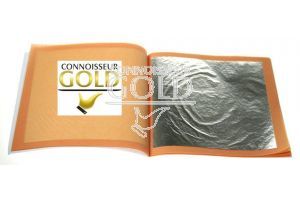 Edible Silver Leaf - 25 Leaves Transfer Booklet - 95mm x 95mm | Connoisseur