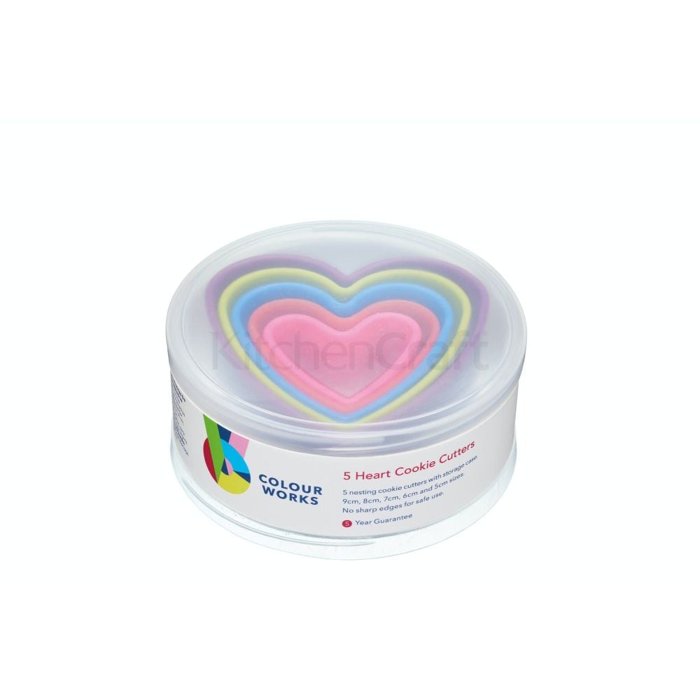 Colourworks Set of 5 Heart Cookie Cutters