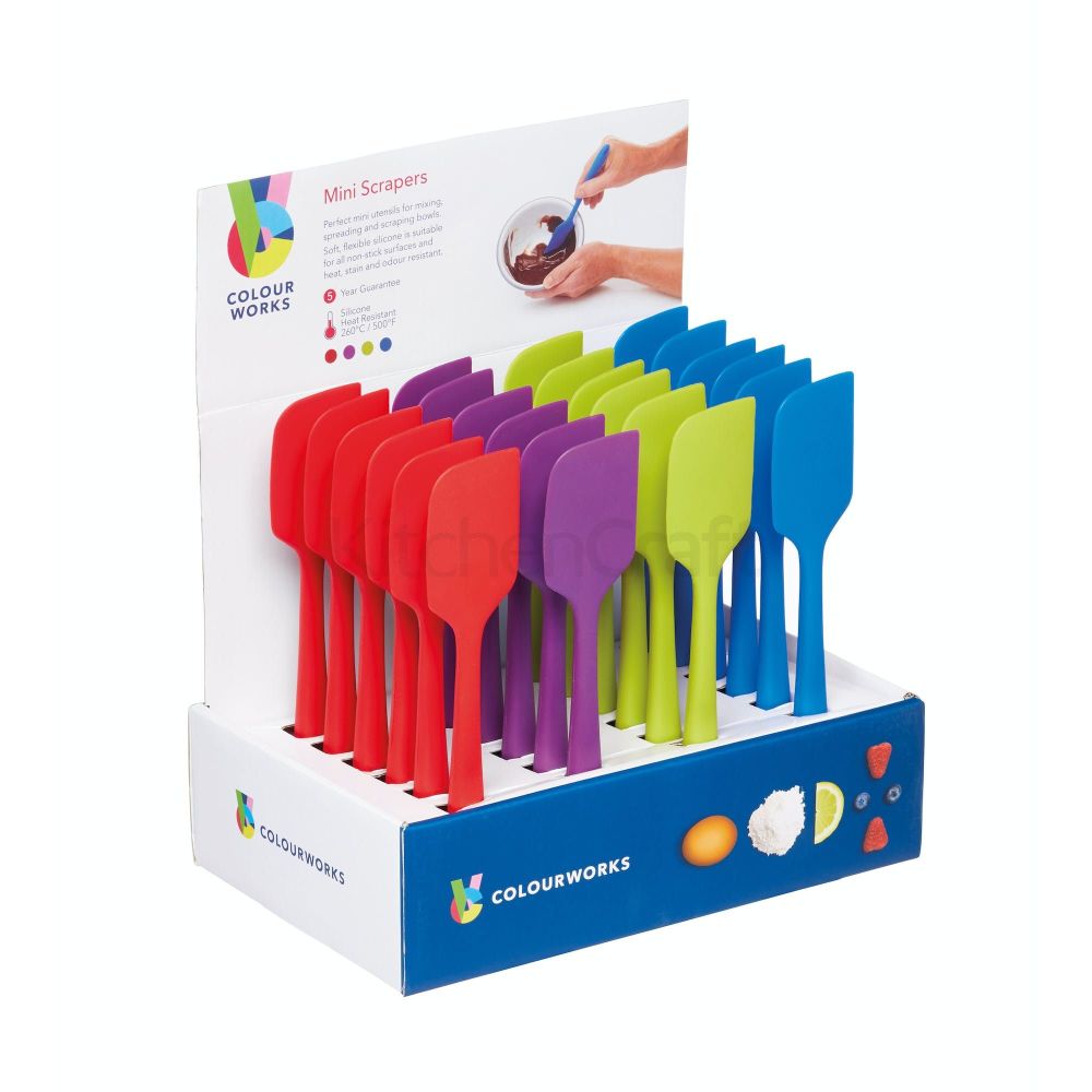 Colourworks Silicone Mini Spoon Spatulas | Scraper