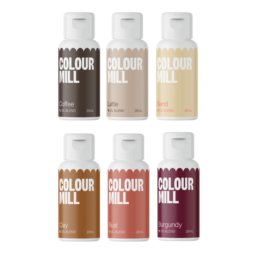 6 Pack  Outback - Colour Mill 20ml  - Coffee, Latte, Sand, Clay, Rust & Bur