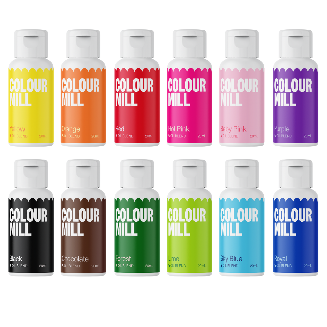12 Pack  Kickstarter - Colour Mill 20ml  - Yellow, Orange, Red, Hot Pink, B