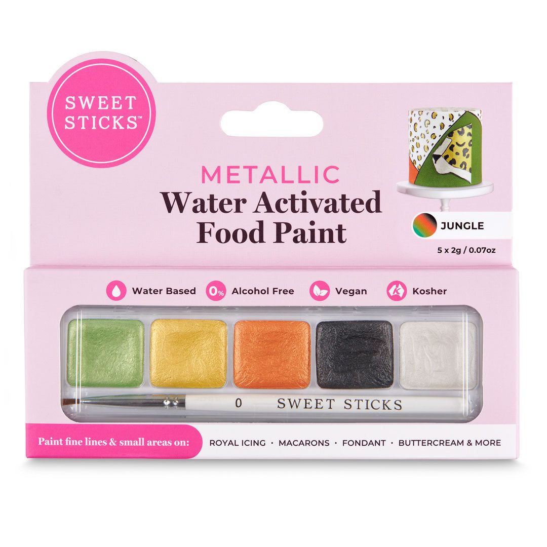Sweet Sticks - Water Activated Food Paint with brush - Mini Palette - Jungle