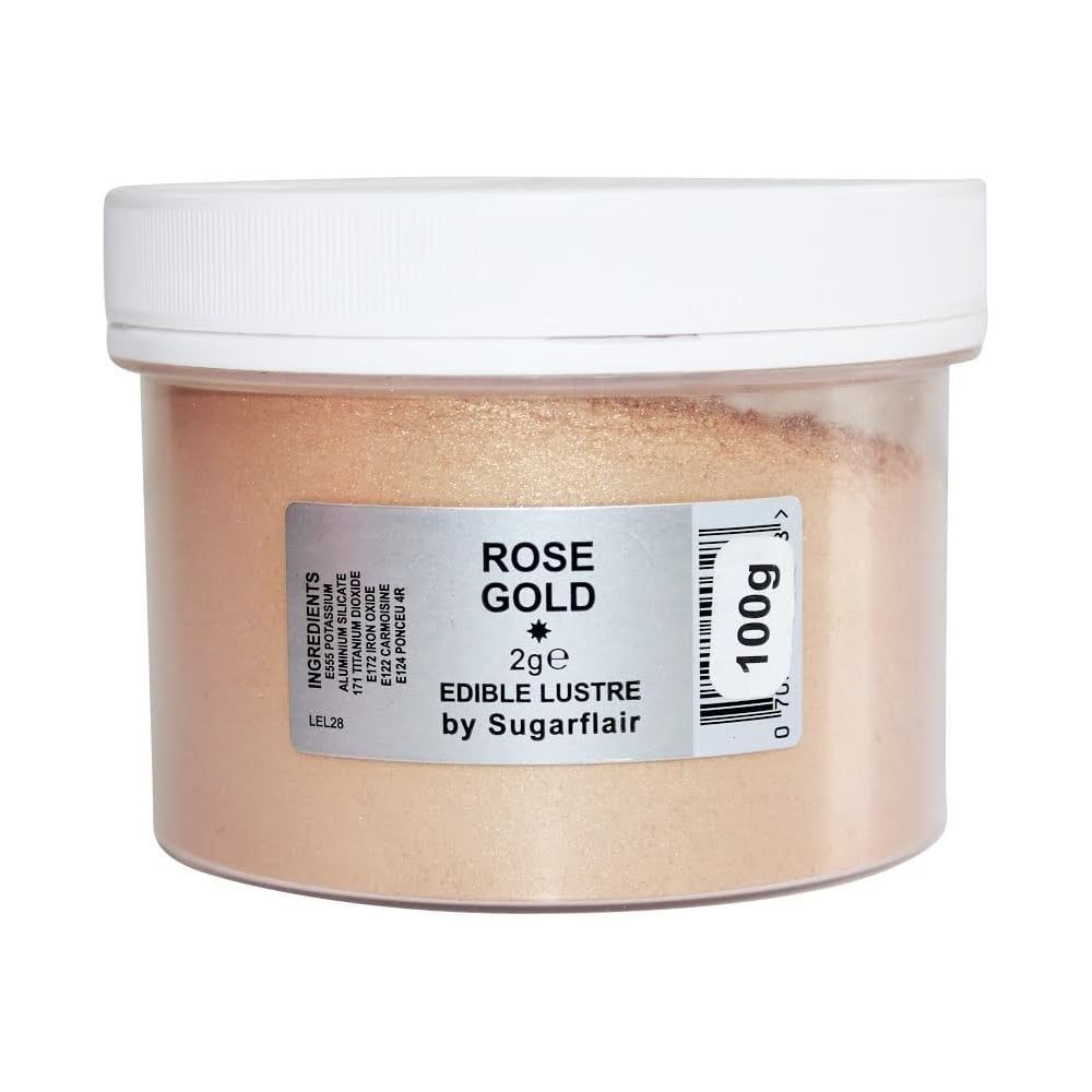 Sugarflair Edible Lustre Dust 100g  - Rose Gold