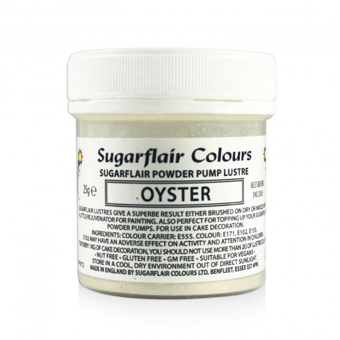Sugarflair Powder Pump Lustre 25g - Oyster