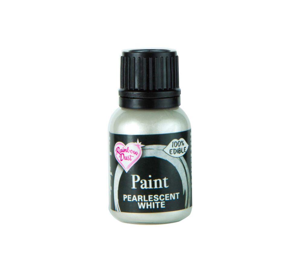 Metallic Food Paint - Pearlescent White 25g - Rainbow Dust