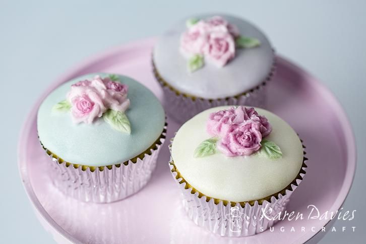 Karen Davies Mould - Cupcake Top Three Rosebuds