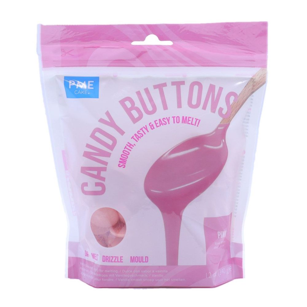 Candy Buttons - Pink 340g