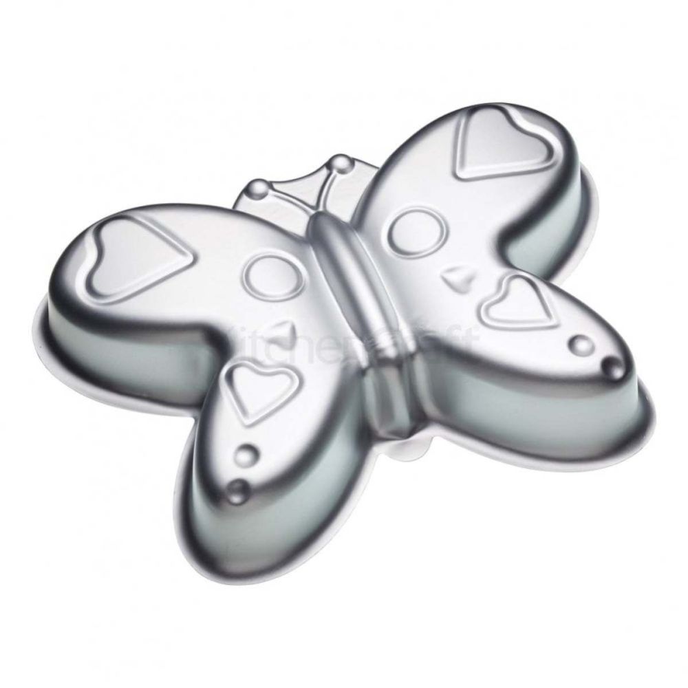 KitchenCraft Silver Anodised Butterfly Shaped Cake Pan (Sweetly Does It)