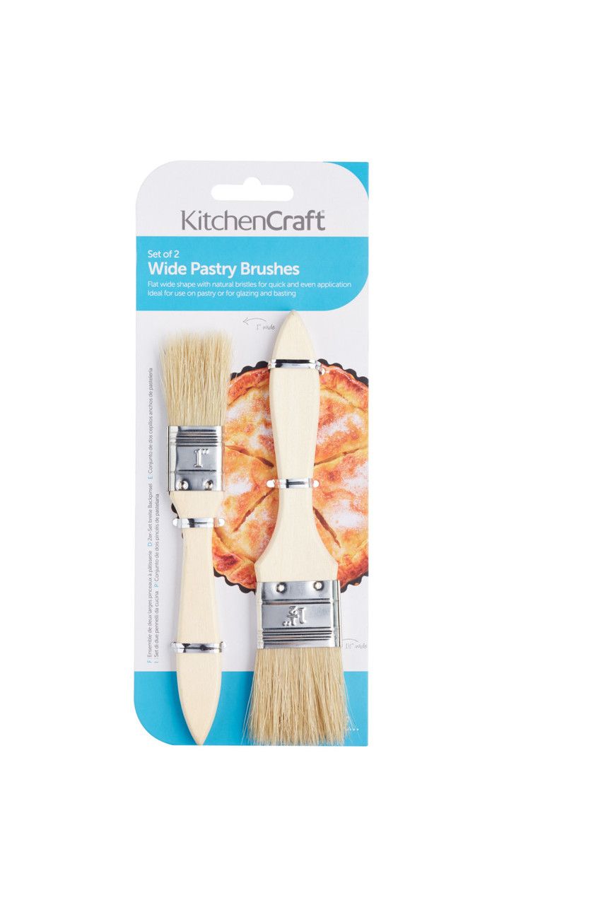 KitchenCraft Set of 2 Wide Pastry Brushes